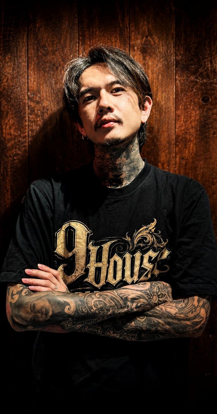 Tom at 9 House Tattoo
